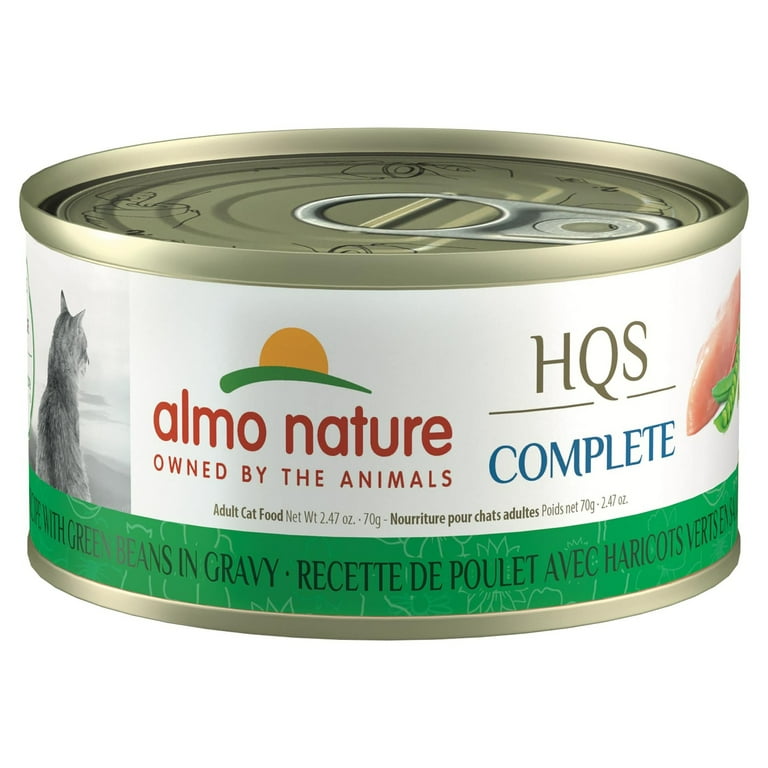 Almo Nature HQS Complete Cat Grain Free Chicken with Green Beans In Gravy Canned Cat Food Almo Nature HQS Complete Cat Grain Free Chicken with Green Beans In Gravy Canned Cat Food