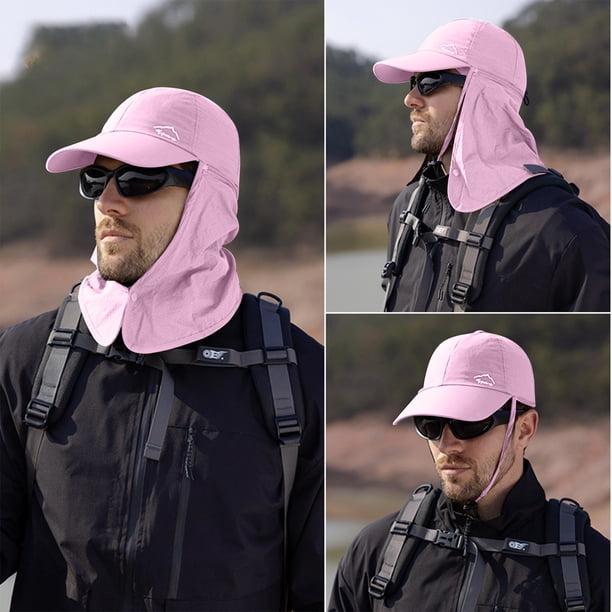 Sombrero de Protección Solar para Hombres y Mujeres | Gorra de Pescador de 3 Formas de Uso | Chal Desmontable | Protección UV | Nylon | Transpirable | Para Senderismo, Pesca, Camping | Talla