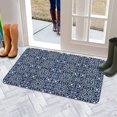 thumbnail image 5 of Retro Door Mat, 17 X 30 Inch Boho Dark Blue Welcome Doormat Decorative Home Floor Mat, Non Slip Rubber Back and Strong Water Absorption for Outdoor Indoor Entrance Decor, 5 of 6