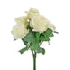 thumbnail image 1 of Mylin Bush Ramo de Rosas Grande Finas Flores Artificiales con 7 Botones Color Crema Fantasias Miguel Art-4565, 1 of 3
