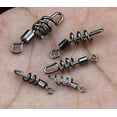thumbnail image 2 of 100pcs Fishing Swivel Snap Stainless Steel Barrel Rolling Swivel Fishing Lure Line Connector Accessories (2#), 2 of 4