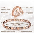 thumbnail image 4 of Wollet Heart Copper Magnetic Bracelets Jewelry Set for Women, 4 of 4