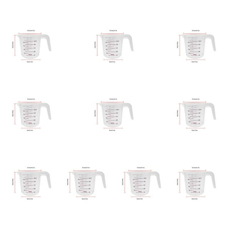 

10Pcs Mesauring Cup Transparent Baking Scale Container Plastic Washable Measuring Container Transparent Mesauring Cup Accessory For Kitchen