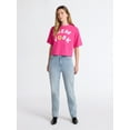 thumbnail image 4 of Scoop Women’s and Women’s Plus Cotton Cropped New York Graphic Tee, Sizes XS-4X, 4 of 6