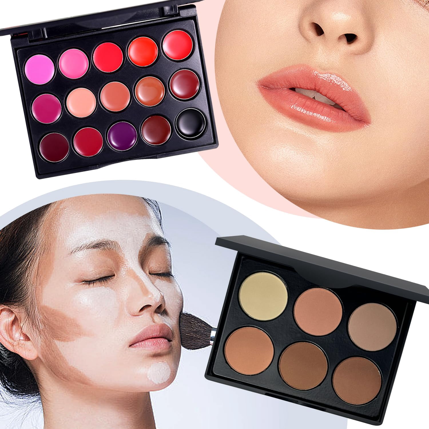 KARUIZI Make-up-Kit All-in-One – Lidschatten, Lipgloss, Foundation, Pinsel & Mehr, Komplettes Set