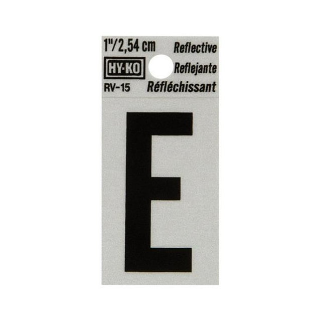 Hy-Ko Produits 79269 1 in. Lettre en Vinyle Réfléchissant E