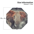 thumbnail image 2 of Picia Elephant in Smoke Printed Leather Coasters for Drinks, 4" Drink Coasters Set of 4 for Tabletop Protection, Handmade Luxurious Home Décor and Housewarming Gift -Octagon, 2 of 6