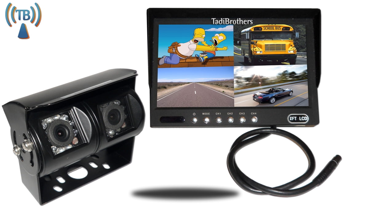 Tadibrothers 7 Inch Split Monitor with 2 Wireless Mounted RV Backup