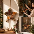 thumbnail image 5 of MMJ Christmas Decor Rattan Wreath with Dried Orange Pinecones Berries, Five-Pointed Star Hanging for Door Wall Christmas Decor 9.84x9.84in, 5 of 7