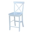 thumbnail image 2 of Home Square Furniture X-back 24" Counter Stool in White - Set of 3, 2 of 8