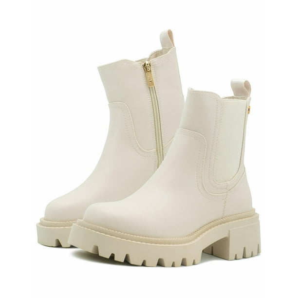Botas Tenis Tipo Chunky Bota Casual Para Mujer Xti Beige Suela