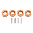 thumbnail image 2 of Adaptador de rueda hexagonal de 7 mm para coche RC de aleación de aluminio profesional FMS FCX24 1/24, color dorado, 2 of 14