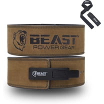Beast Power Gear Weight Lifting Belt with Free Strap - 4 Inches Wide 10MM 13MM Lever Belt Weightlifting with Lever Buckle