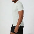 thumbnail image 5 of Men's Short Sleeve Crew Neck T-Shirt with Side Slit Hem – Solid Lightweight Tee Tops for Summer Gym and Casual Wear Basketball Undershirt, 5 of 8