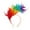 Multicolor, variant on Women's Retro Colorful Feather Headband | Carnival Fascinator Hairband | Elastic Adjustable Party Hairpiece | Lightweight Fancy Hair Accessory for Cocktail Events | Fits Most Adults 7.8x9.8 In