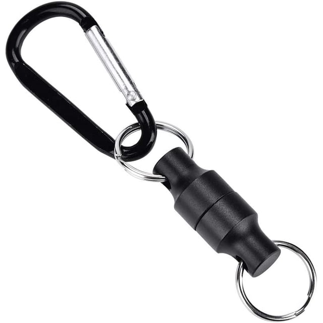 Fishing Magnetic Buckle Net Release Clip Hanging Buckle Fly Fishing Landing Net(black)