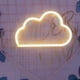 thumbnail image 5 of QiaoFei Luz de neón, luz decorativa en forma de letrero de nube LED, decoración de pared para fiesta de cumpleaños, habitación de niños, sala de estar, decoración de fiesta de boda (blanco c, 5 of 5