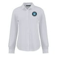 thumbnail image 2 of Women's-Cutter & Buck  White Charlotte FC Advantage Tri-Blend Eco Soft Pique Long-Sleeve Knitted Button-Up Top, 2 of 3