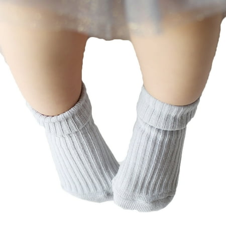 

ZQC Boy Girl Knit Ribbed Socks Letter Ankle Length Breathable Socks