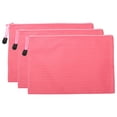 thumbnail image 1 of Unique Bargains Waterproof Zipper File Bags, A5 Document Holders for Office, Pink 3 Pack, 1 of 6