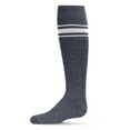 thumbnail image 5 of MeMoi Marled Ribbed Stripe Cotton Blend Knee High Socks - Girls - Female, 8, Black, 5 of 6