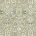 thumbnail image 3 of HomeRoots 679170 5 x 8 ft. Artichoke Green, Gray & Ivory Oriental Washable Machine Made Rectangle Area Rug with UV Protection, 3 of 9