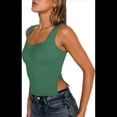 thumbnail image 2 of Tops Cortos para Salir de Mujer, Camisetas Sin Espalda, Camisetas de Verano Y2K, Ropa Básica para Adolescentes, Ropa , Verde L, 2 of 7