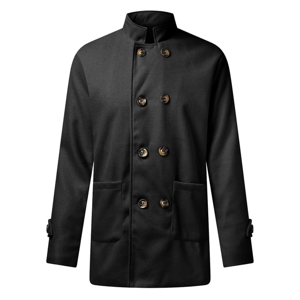 Men's Coats And Jackets Hooded Men's Winter Suit Collar Double
