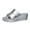 Silver, variant on Silver Ladies Casual Wedge Sandals With Shiny Patterned Wraparound Strap And Comfortable Heel Design Fashionable For Spring Summer