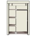 thumbnail image 3 of Tcbosik 64"H Clothes Rack with Cover, Portable Closet with Side Pocket, Heavy Duty Garment Rack with Hanging Rod and Storage Shelves, Freestanding Clothing Organizer for Bedroom, Beige, 3 of 7