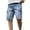 Blue, variant on oqasdz Cargo Pants for Men Summer Solid Color Denim Shorts Trendy Five Point Shorts with Pocket Cargo Pants