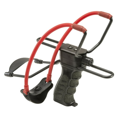 Umarex Slingshot with Built-in Laser Textured Grip and Wrist Brace with Red bands
