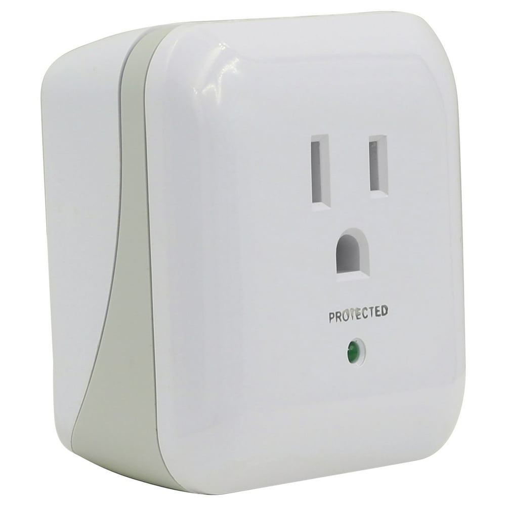 PRIME PB802105 1Outlet Wall Tap with 900Joule Surge Protection and