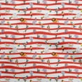 thumbnail image 1 of oneOone Georgette Viscose Red Fabric Circus Sewing Craft Projects Fabric Prints By Yard 42 Inch Wide, 1 of 5