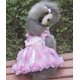 thumbnail image 1 of Vestido de princesa BRI para perro con lazo de flor rosa, 1 of 5