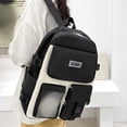 thumbnail image 5 of ibiyuan School Backpack Middle High School Teen Easy-Clean Trendy Shoulder Bookbag Large Capacity with Pockets Printed Back To School School /college/class,One Size,Black, 5 of 7