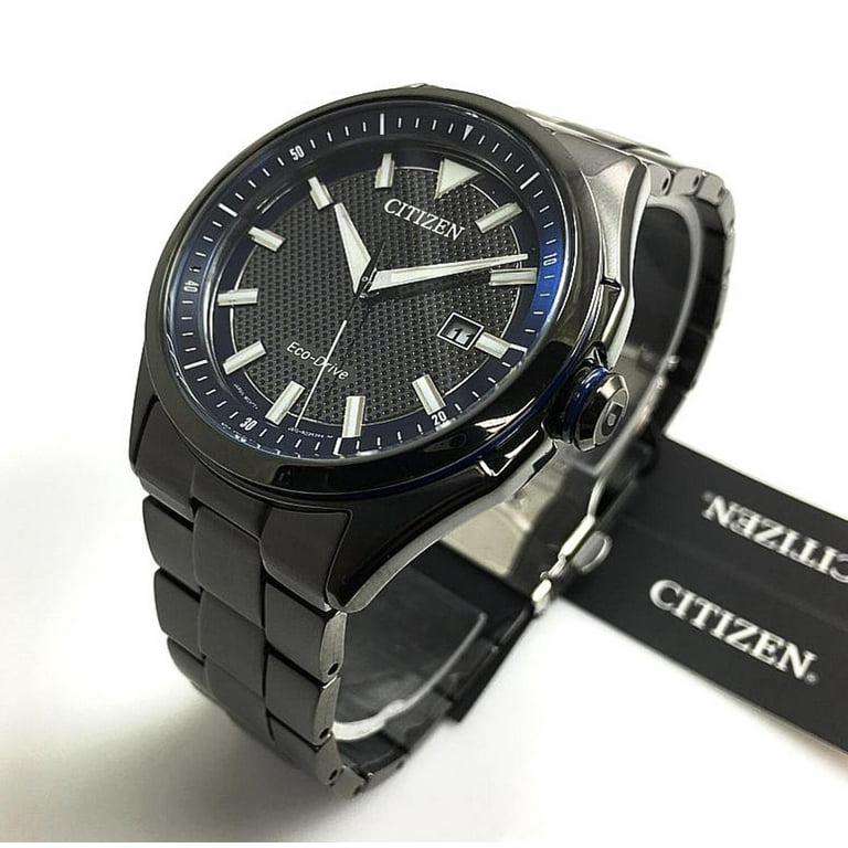 CITIZEN Eco-Driveメンズ Citizen WDR Eco-Drive Men's Wrist Watch, Blue Dial, Gray Ion