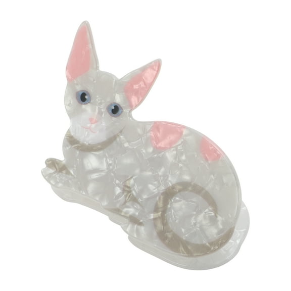 Unique Bargains 1 Pc Cartoon Pointed Ears Cat Hair Clips for Home Beige