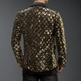 thumbnail image 7 of Miluxas Sequin Blazer Sparkle Suit Disco Prom Jacket Party Shiny Tuxedo Banquet Celebration Fashion Sport Coat for Mens Adult Gold 6(M), 7 of 7