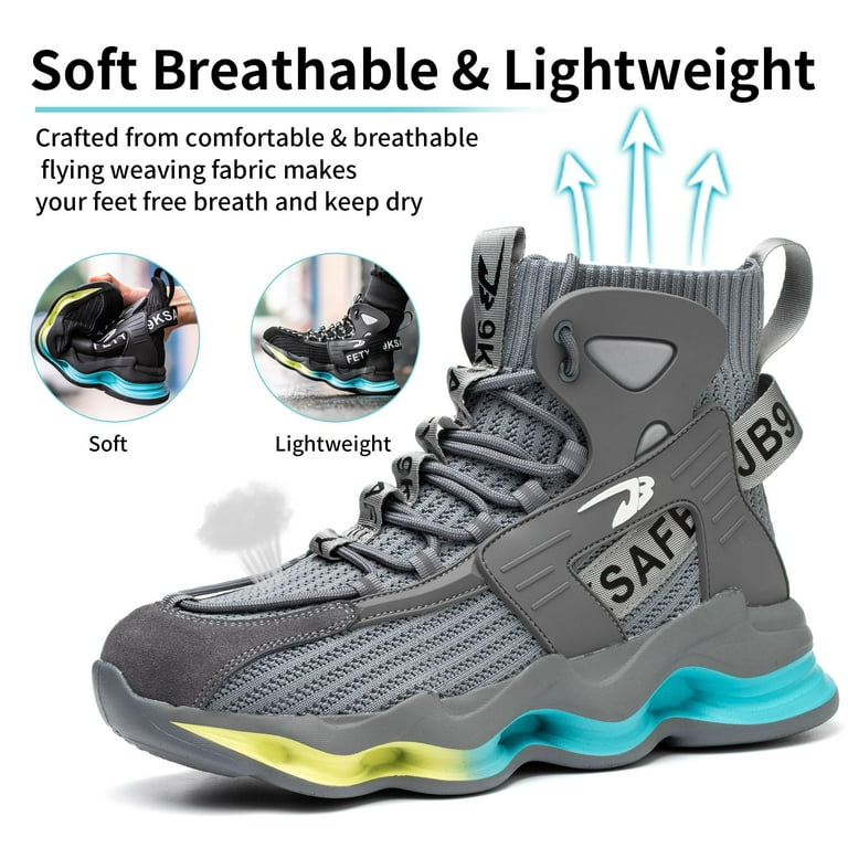 Sogetch Steel Toe Boots for Men Women Lightweight Work Boots Industrial Construction Safety Shoes Walmart
