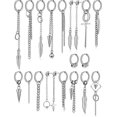 thumbnail image 1 of 20 piezas de pendientes colgantes de acero inoxidable para hombre y mujer., 1 of 5