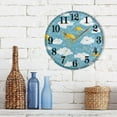 thumbnail image 3 of Clouds and Rain Silent Wall Clock 10" Non-Ticking Battery Clock, 3 of 7