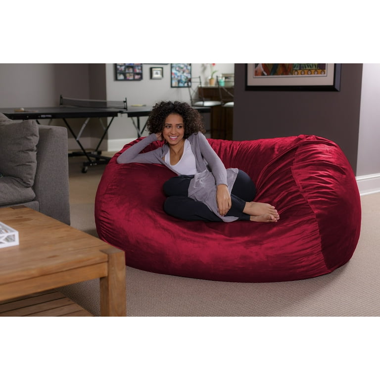 Large velvet bean bag chair sale