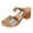 Gold, variant on Modisza Chunky Heel Leather Sandals for Women Low Block Heeled Slip on Dress Shoes Open Toe Summer Outdoor Slide Sandal Size 6 Blue