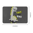 thumbnail image 3 of Salouo Cute Dinosaur Pattern Outdoor Indoor Sturdy Doormats 16’’×24’’, Anti Fatigue Soft Flannel Thick Door Mat,Non-Slip Rectangle Rug Cushion, 3 of 7