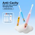 thumbnail image 4 of Cepillo de dientes eléctrico para niños ultrasónico inteligente tipo-c recargable DuPont cerdas suaves sensibles bebé 3-12 años, 4 of 5