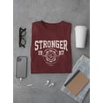 thumbnail image 3 of Stronger Retro College T-Shirt Men -Image by Shutterstock, Male 4X-Large, 3 of 4