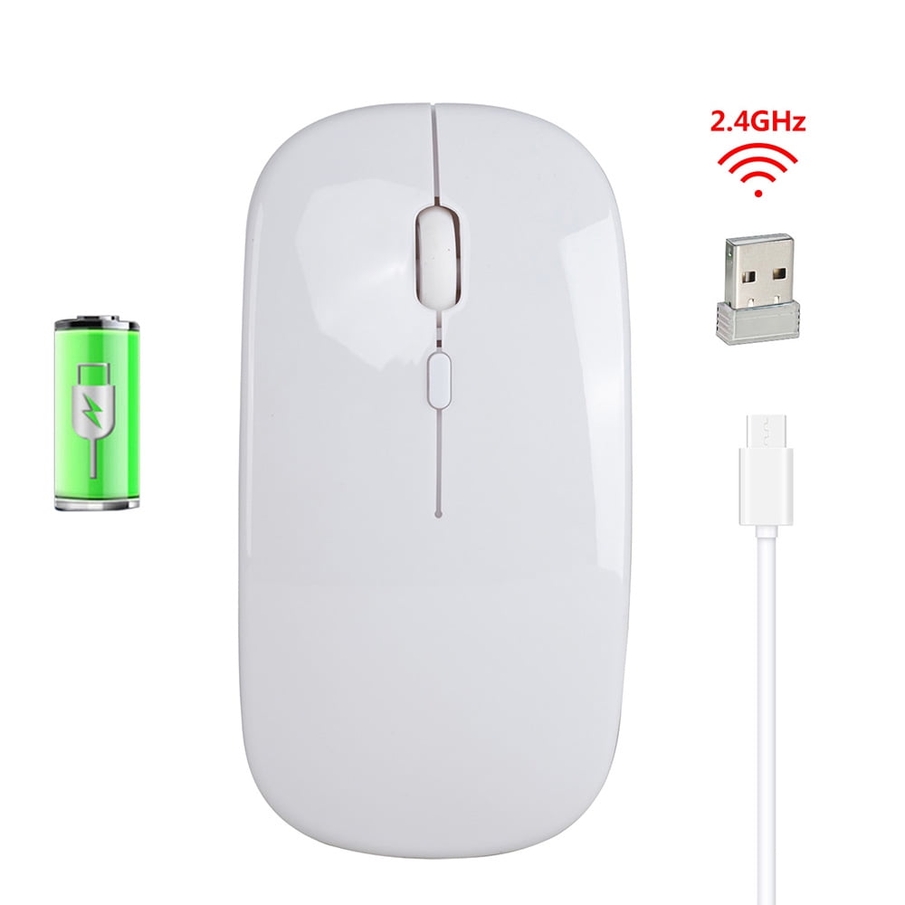 2.4G Wireless Mouse Ultra-thin Silent Mouse Portable and Sleek Mice Rechargeable Gaming Mouse 10m/33ft Wireless Transmission