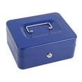 thumbnail image 1 of DOLITY Metal Cash Box with Lock Case Container with Keys for Kids Girls Boys Prizes Blue, 1 of 9