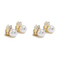 thumbnail image 4 of sweethay 1 par de pendientes de Clip de cristal de perla para niñas, joyería de boda para mujeres, pendientes sin para mujeres, Type1 NO1, 4 of 6